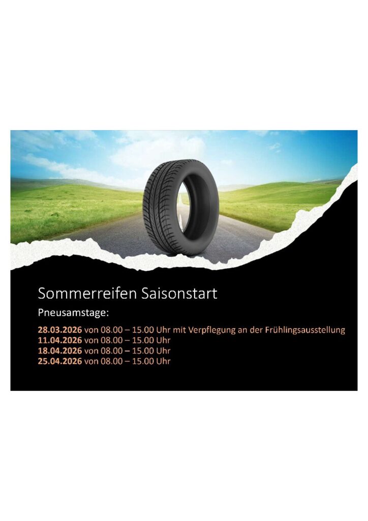 Pneuwechsel-Samstage im März/April 2026